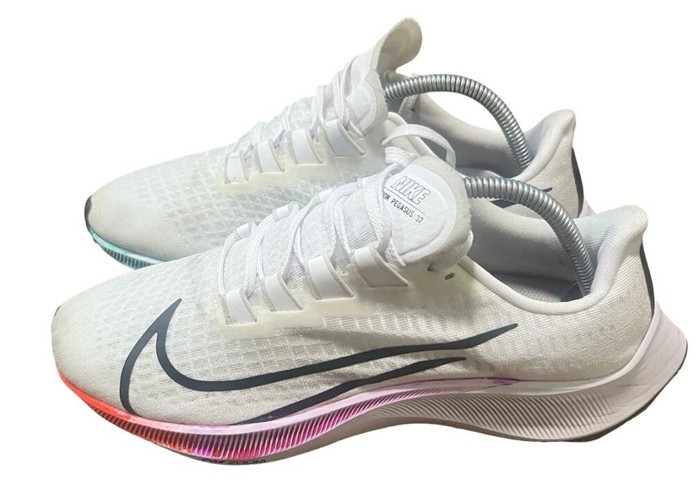 Nike Air Zoom Pegasus 37 BQ9647-103 White Multi Women’s Running Shoes Size 10